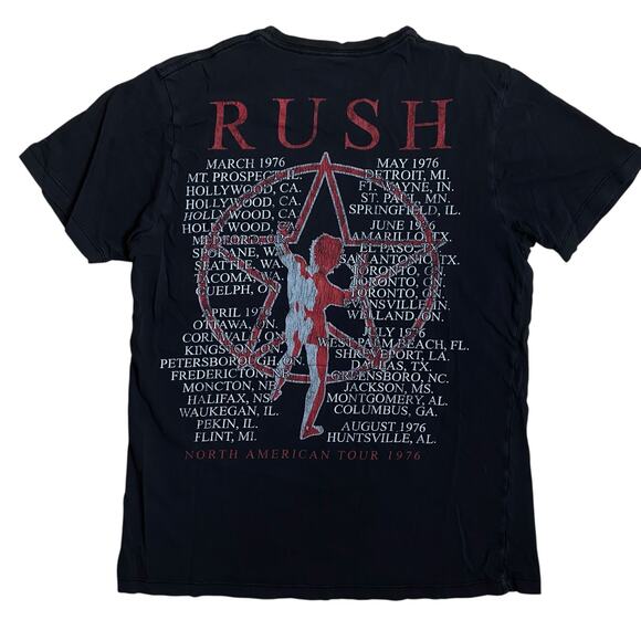 Rush 2112 Tour 1976 Reprint Starman Band Tee Shirt Small - Picture 2 of 5